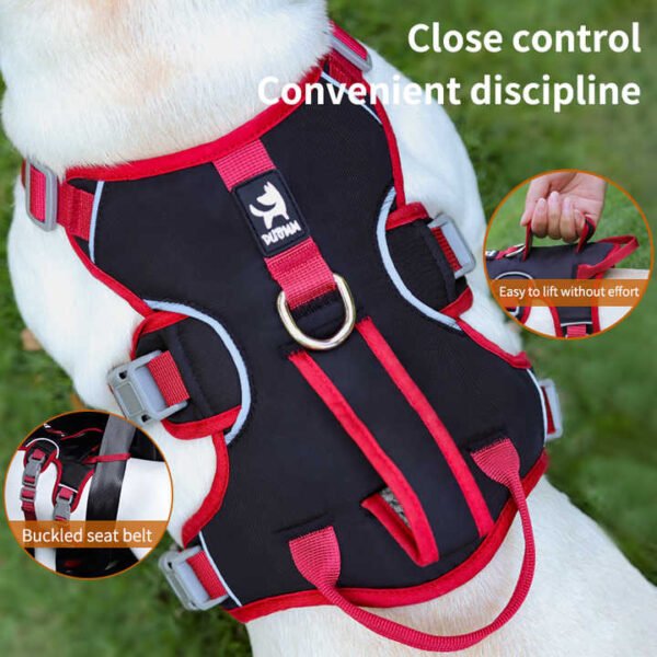 Custom Logo High-End Reflective Breathable Chest Vest Pet Harness